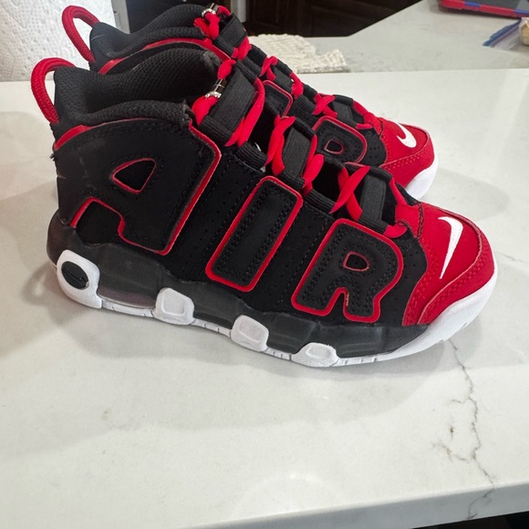 Nike Kids Air Uptempo Red Black Sneakers